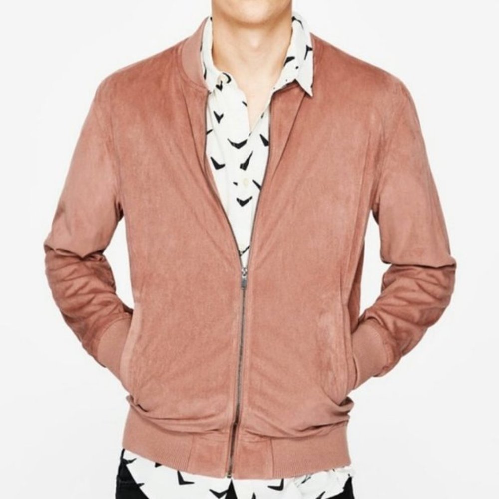 NWOT Faux Suede Bomber Jacket